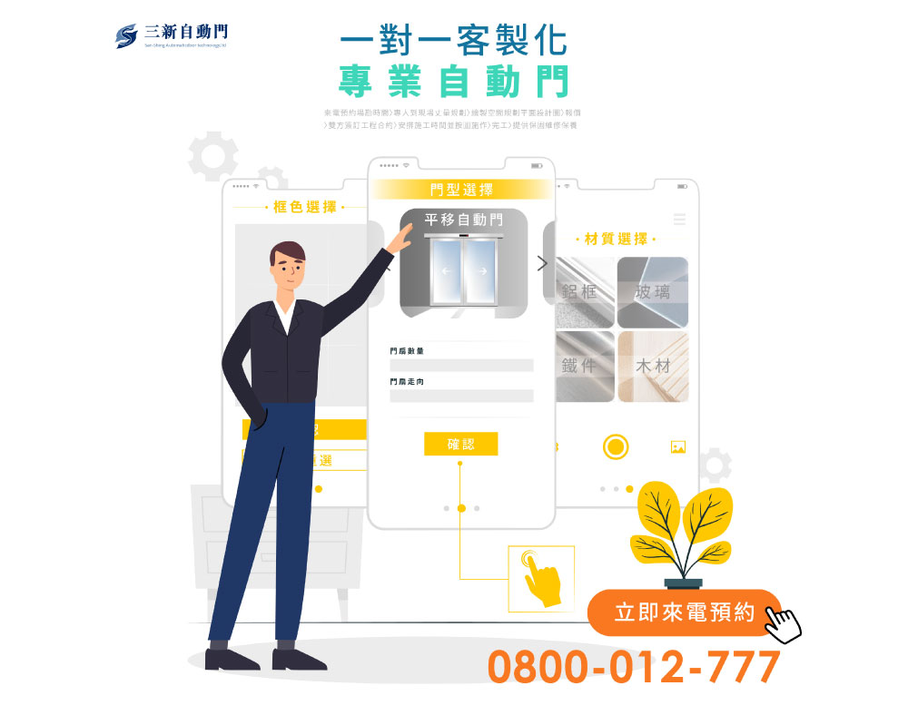 客製化玻璃自動門