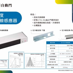 門禁開關-銳陞_超感度紅外線感應器