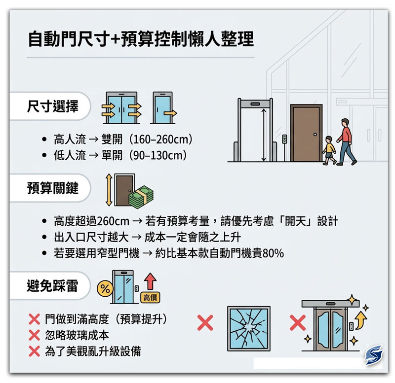 自動門尺寸預算控制懶人包
